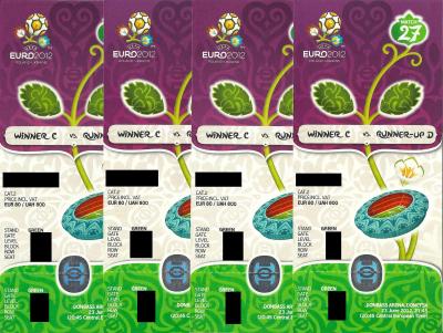 [VENDO]  ultimas 4 entradas para Cuartos de Final ESPAÑA  FRANCia- Eurocopa 2012 1C-2D